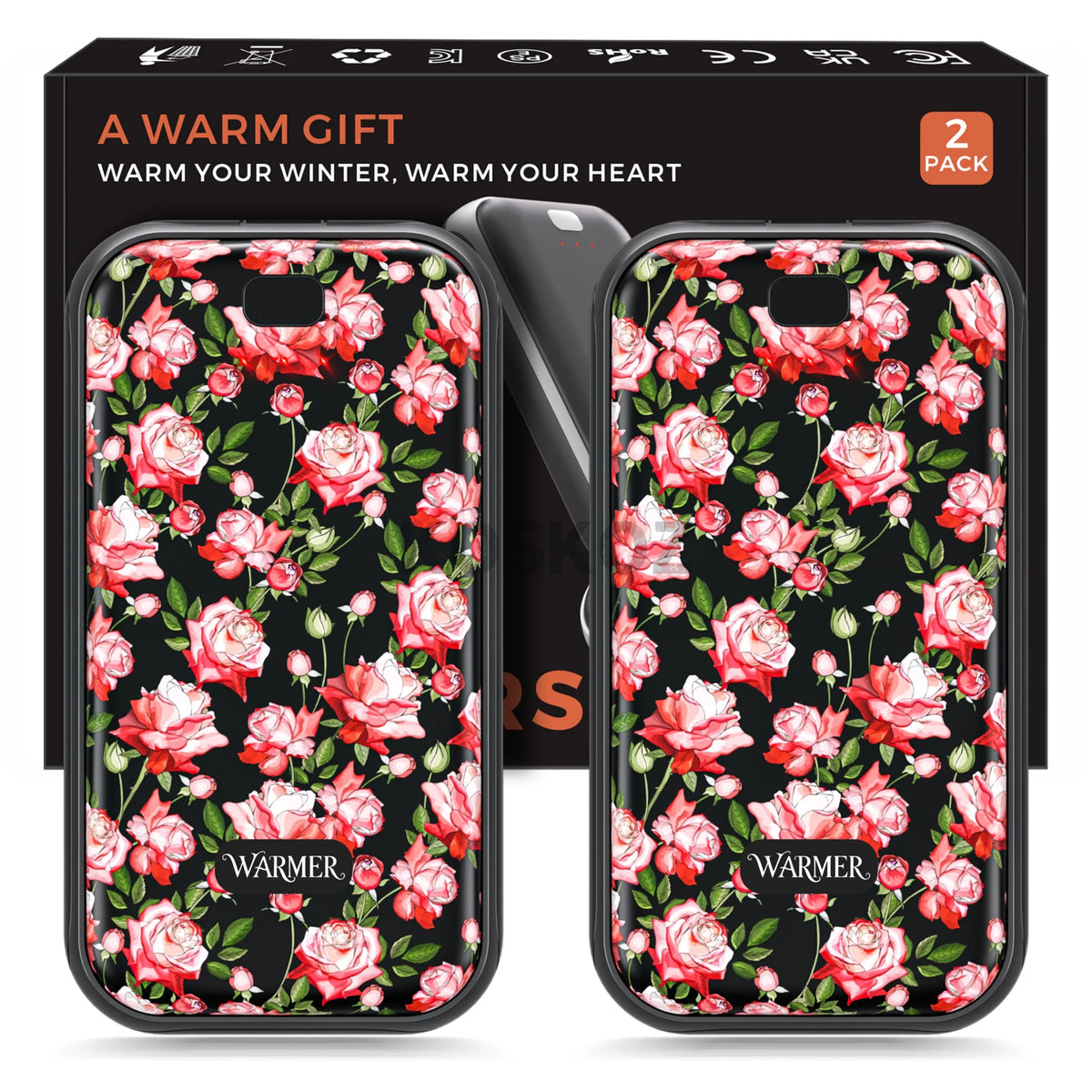 Rechargeable Electric Hand Warmers - 2-Pack Slim Pocket Set