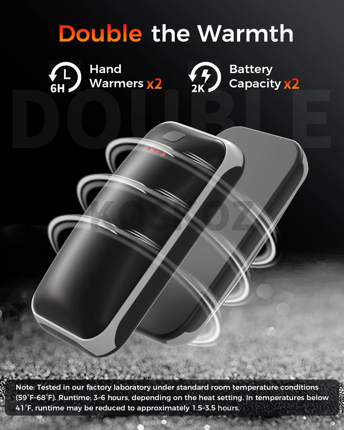 Rechargeable Electric Hand Warmers - 2-Pack Slim Pocket Set
