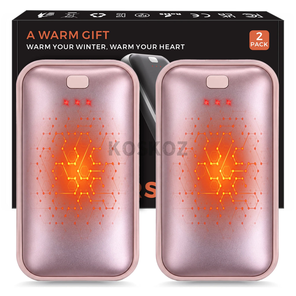 Rechargeable Electric Hand Warmers - 2-Pack Slim Pocket Set