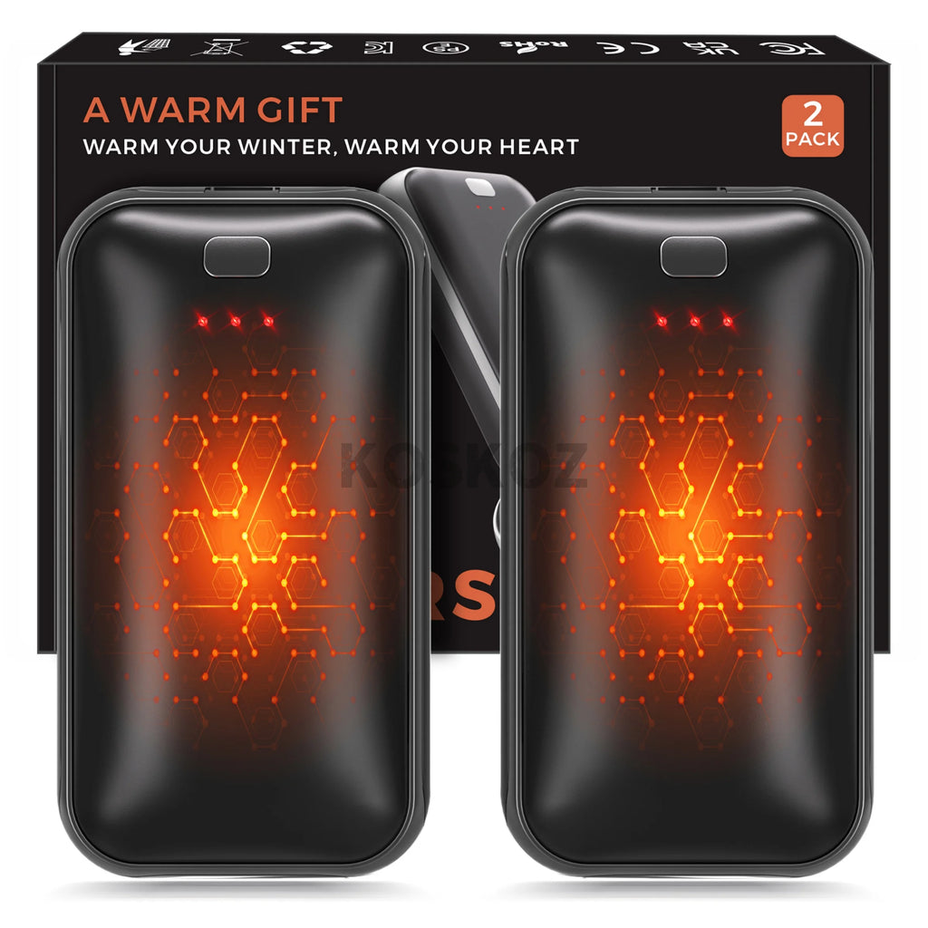 Rechargeable Electric Hand Warmers - 2-Pack Slim Pocket Set