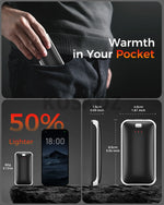 Rechargeable Electric Hand Warmers - 2-Pack Slim Pocket Set