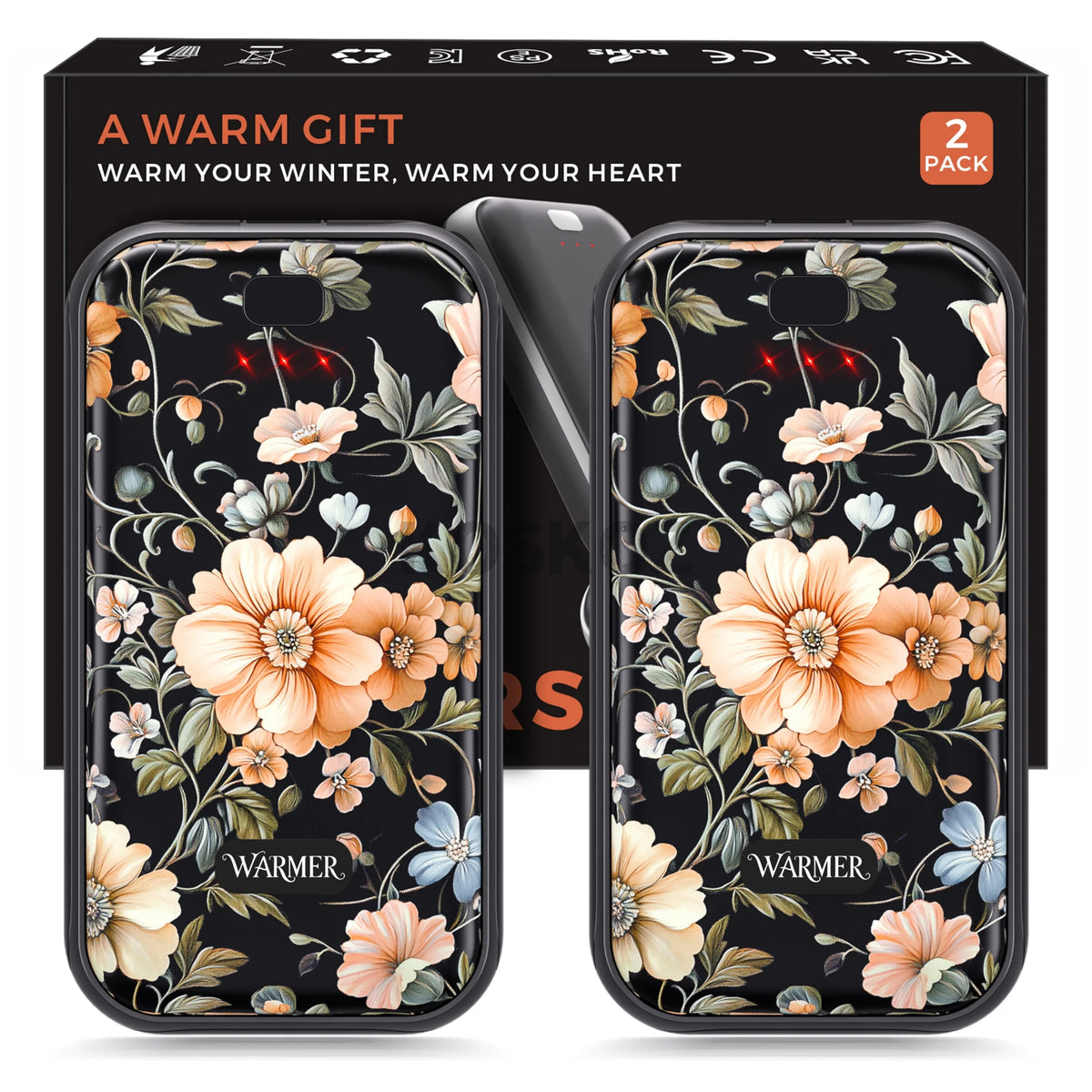 Rechargeable Electric Hand Warmers - 2-Pack Slim Pocket Set